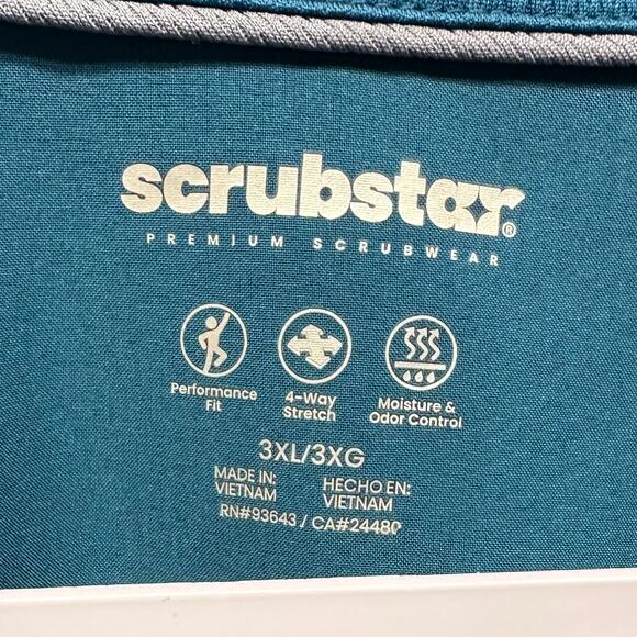 NWT! Scrubstar Women’s Sz 3XL Scrub Set V-Neck Collared Top Jogger Style Pant - Picture 13 of 17